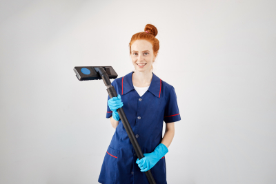  female housekeeper with red hair